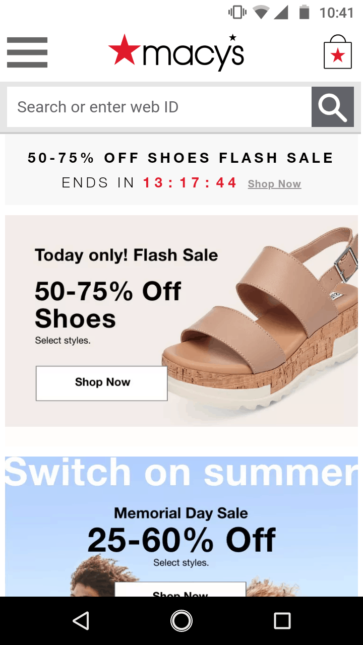 Macy's responsive web design