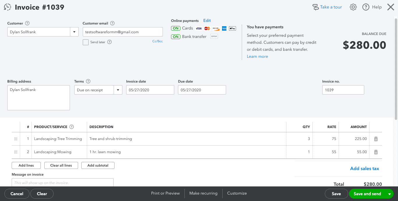 Accepting Online Invoice Payment