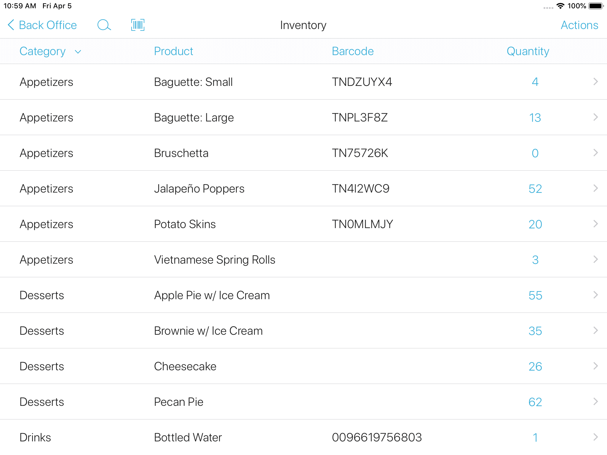 talech inventory management on ipad Pro