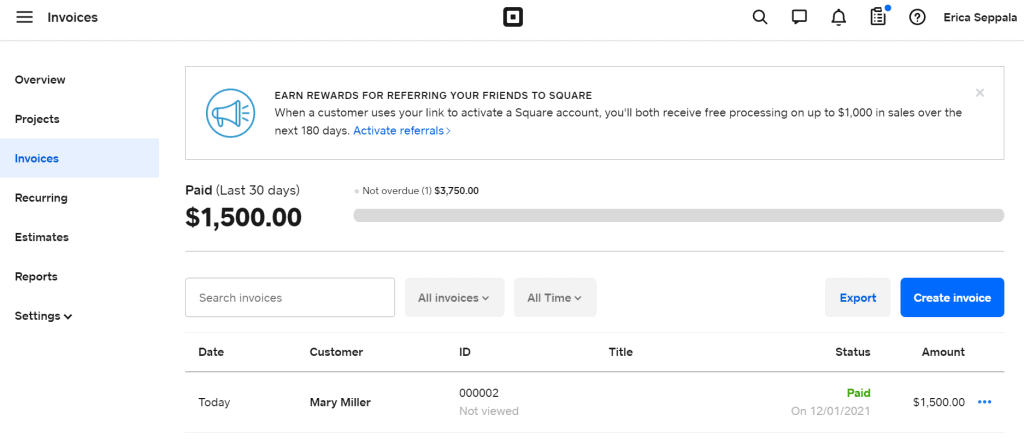 free invoice software square invoices