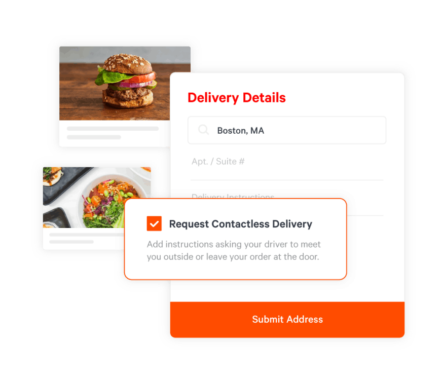 toast contactless delivery option