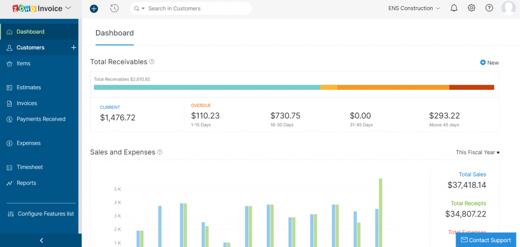 free invoice software zoho invoice