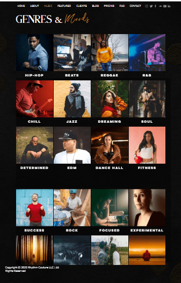 Screengrab of RhythmCouture.com