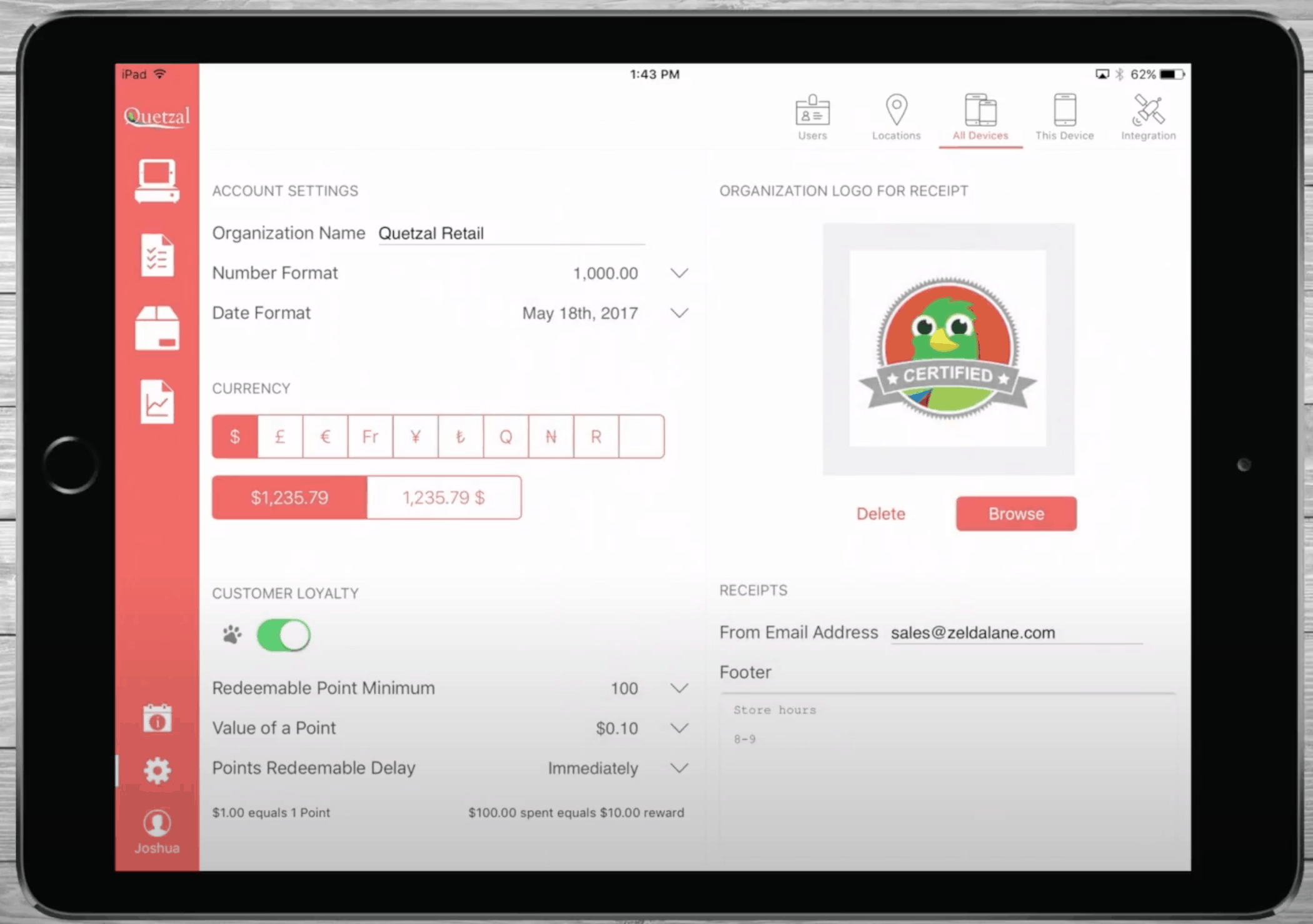 quetzal pos customer loyalty program