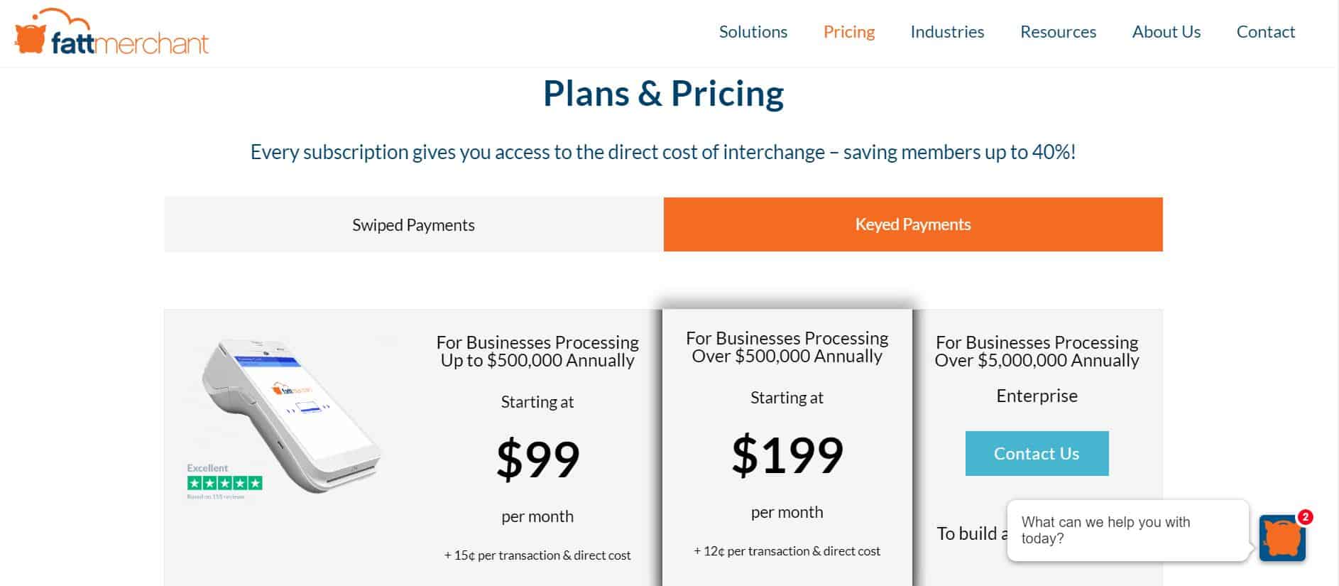 Fattmerchant Pricing