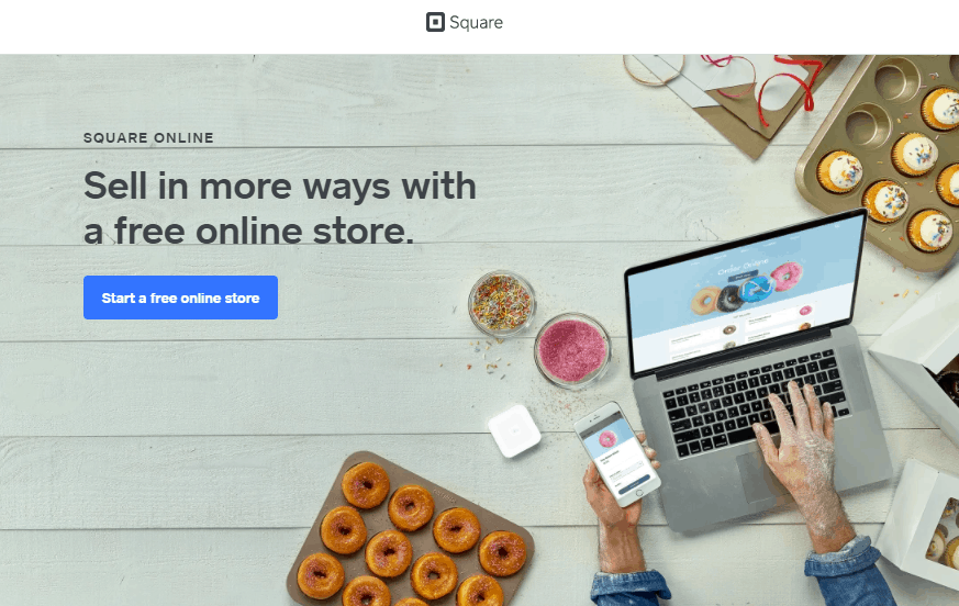 Square Online signup page