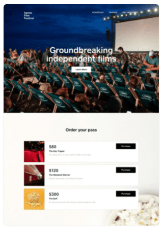 creator web store sample with Square Online