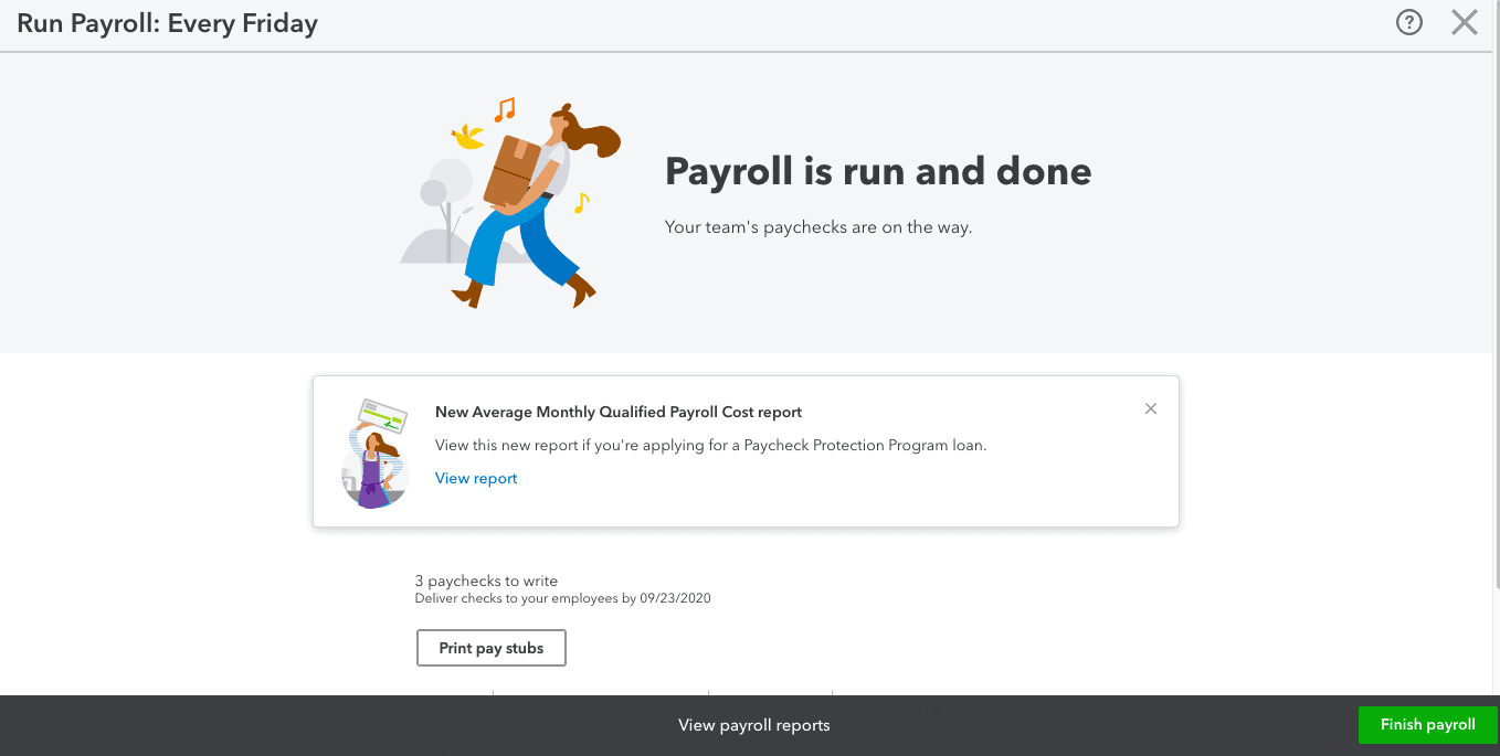 how to run payroll in quickbooks online