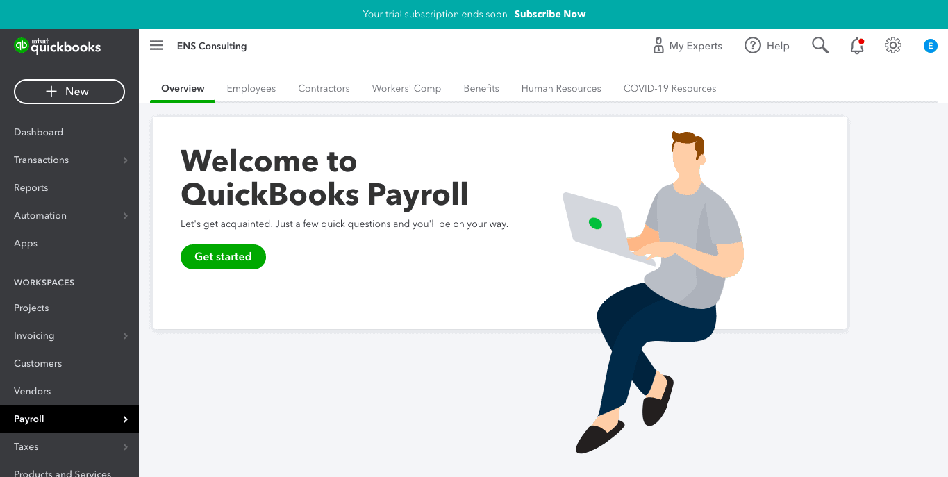 how to do payroll in quickbooks online