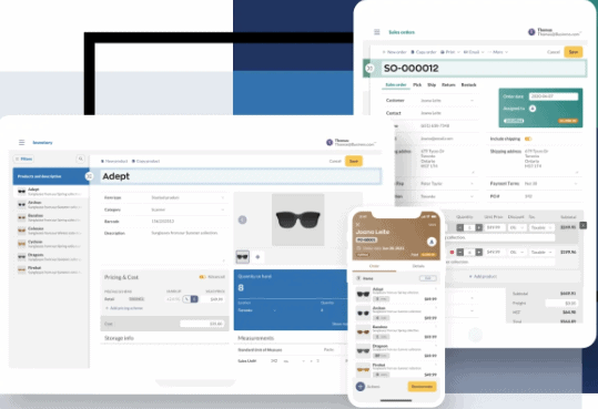 inFlow desktop and mobile interfaces
