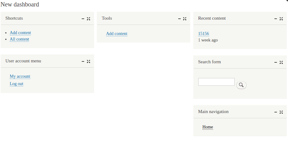 Screengrab of Drupal navigation