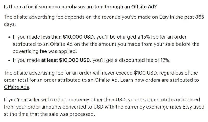 Etsy Fees