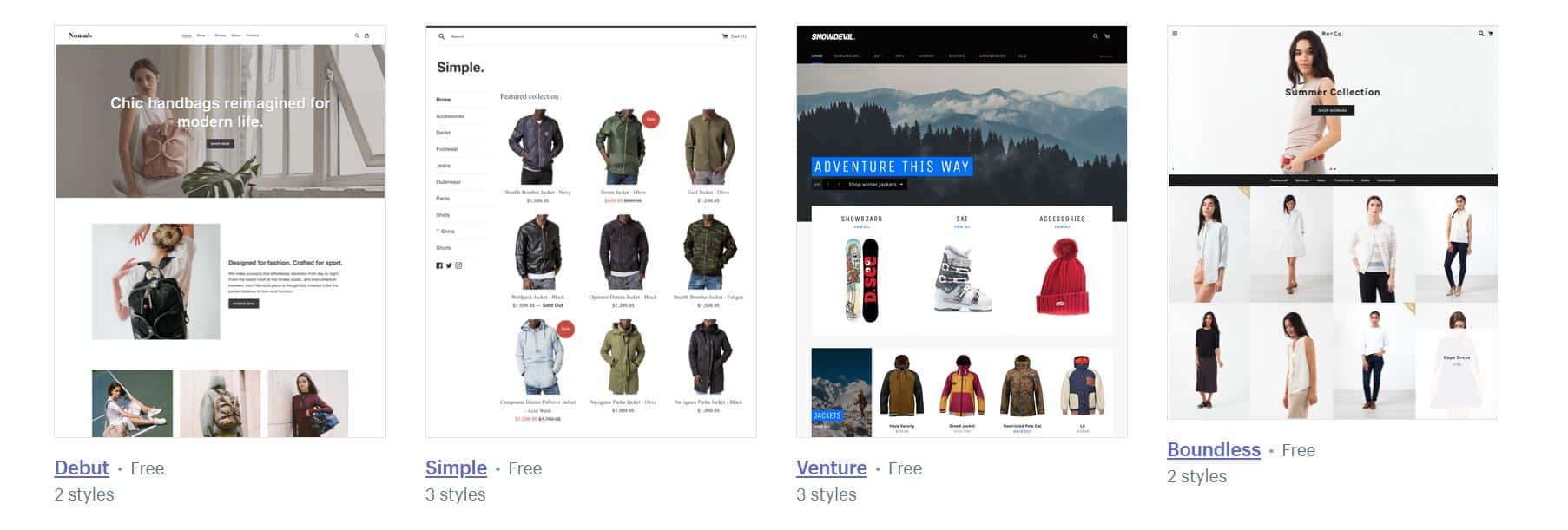 Shopify themes
