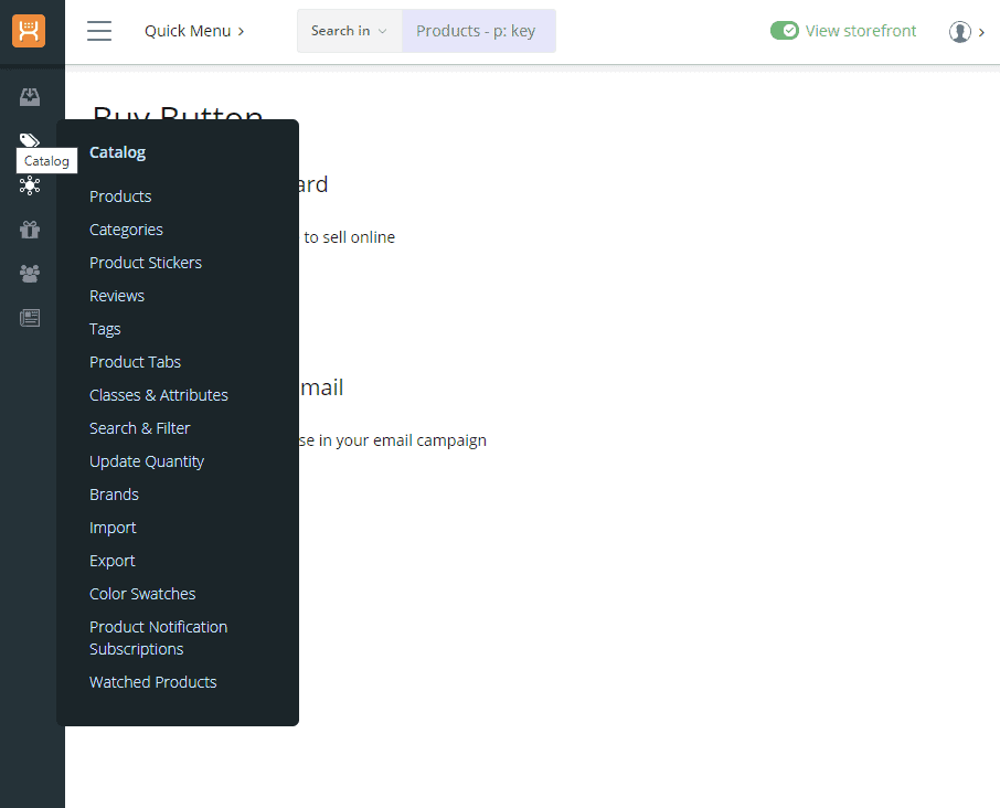 Screengrab of products options on the X-Cart admin