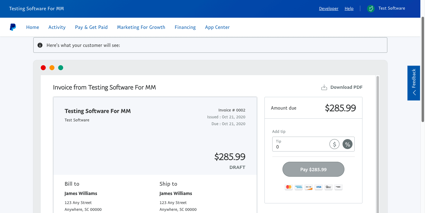 how to get paid with paypal invoicing