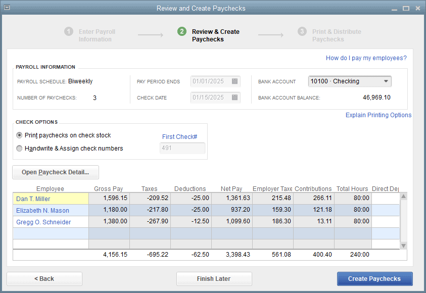 how to do payroll in quickbooks