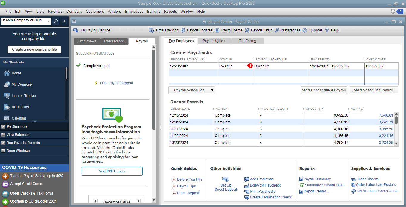 how to do payroll in quickbooks