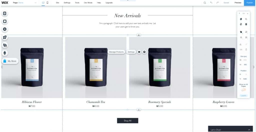Wix ecommerce