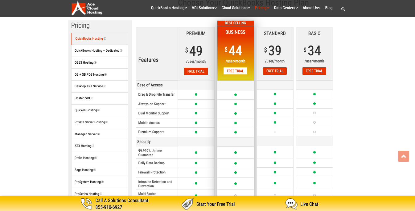 ace cloud hosting quickbooks hosting