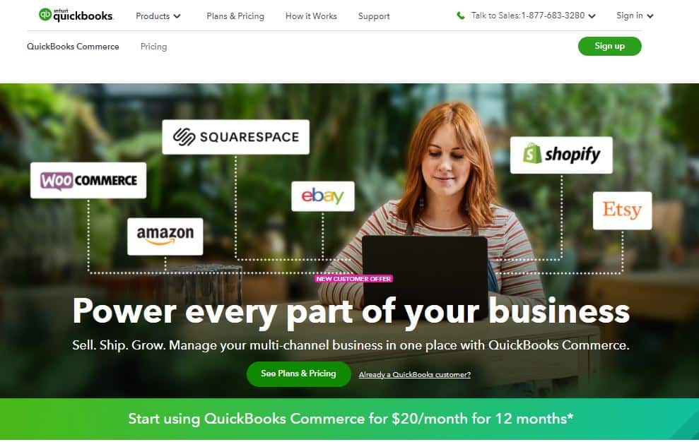 quickbooks commerce sale