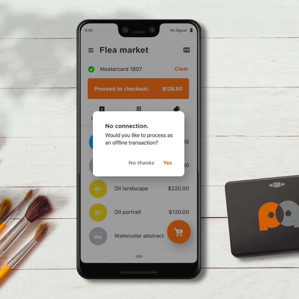 offline transaction on payanywhere mobile device