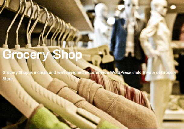 Screengrab of Grocery Shop WordPress theme