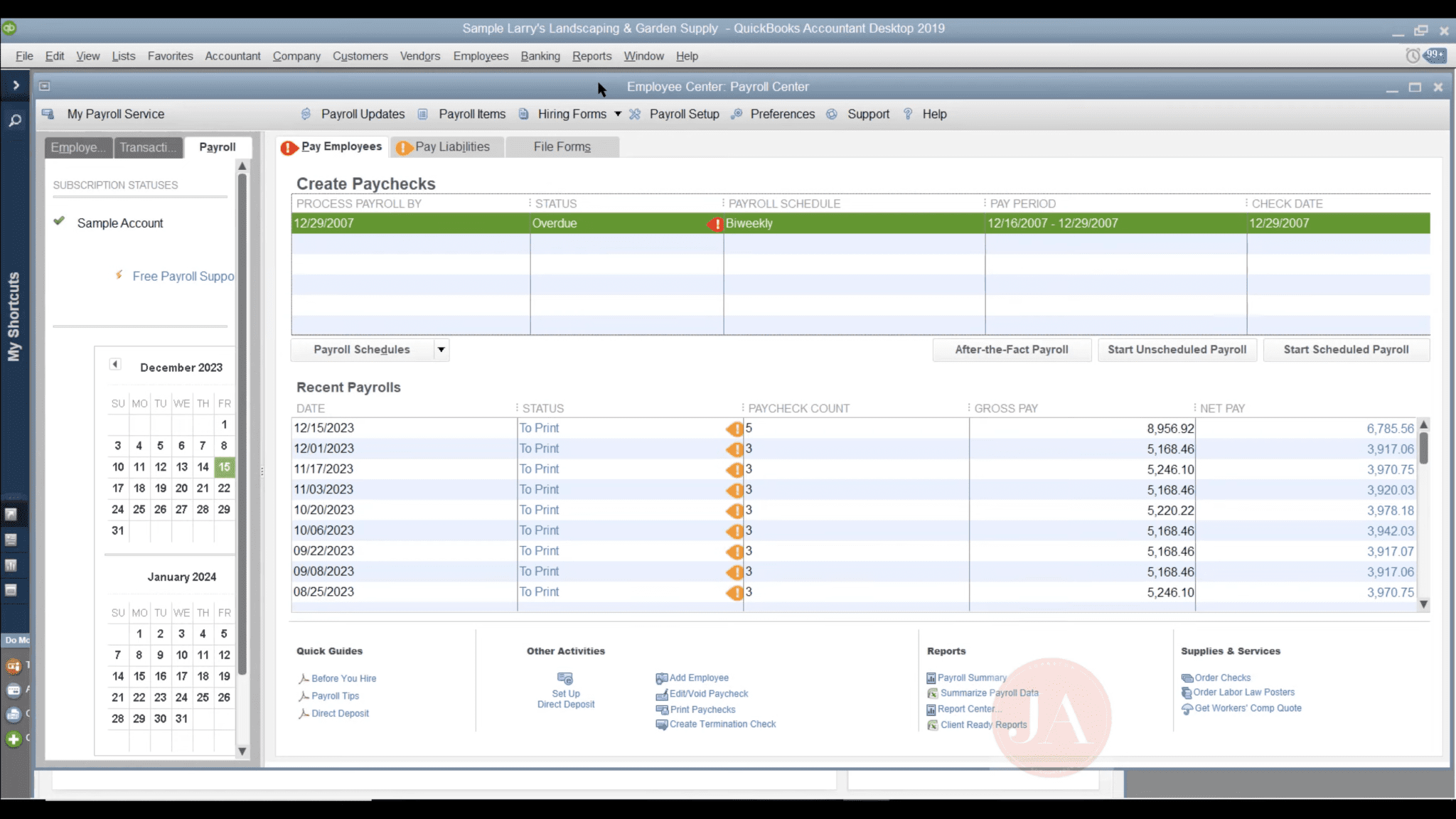 QuickBooks Desktop Payroll 2023