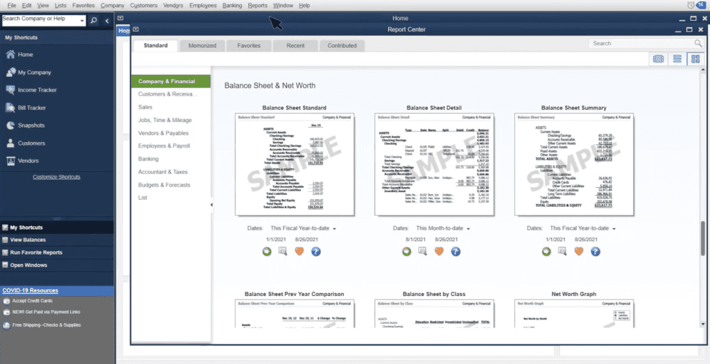 QuickBooks Desktop Payroll reports dashboard