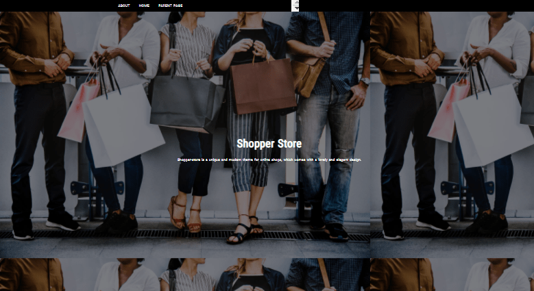 Screengrab of Shopper Store WordPress theme