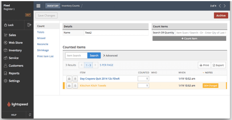 mPOS system admin dashboard