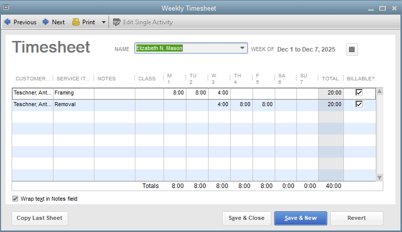 quickbooks desktop payroll time tracking