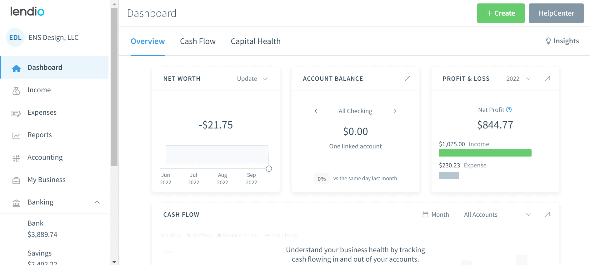 lendio accounting review dashboard