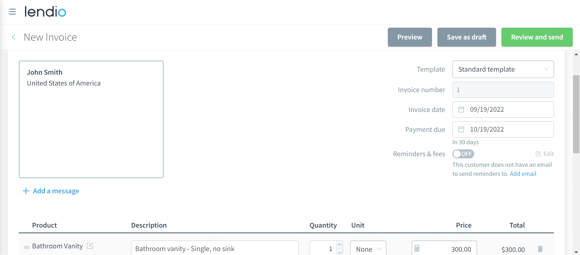 lendio accounting review invoices