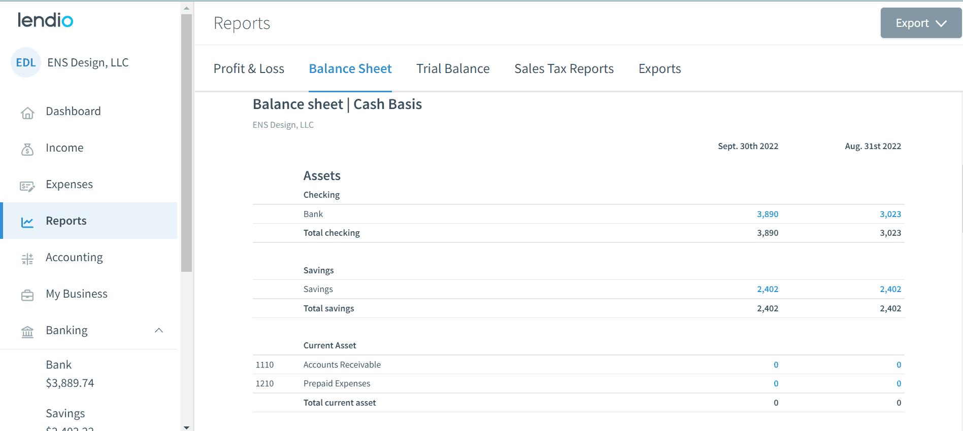lendio accounting review reports
