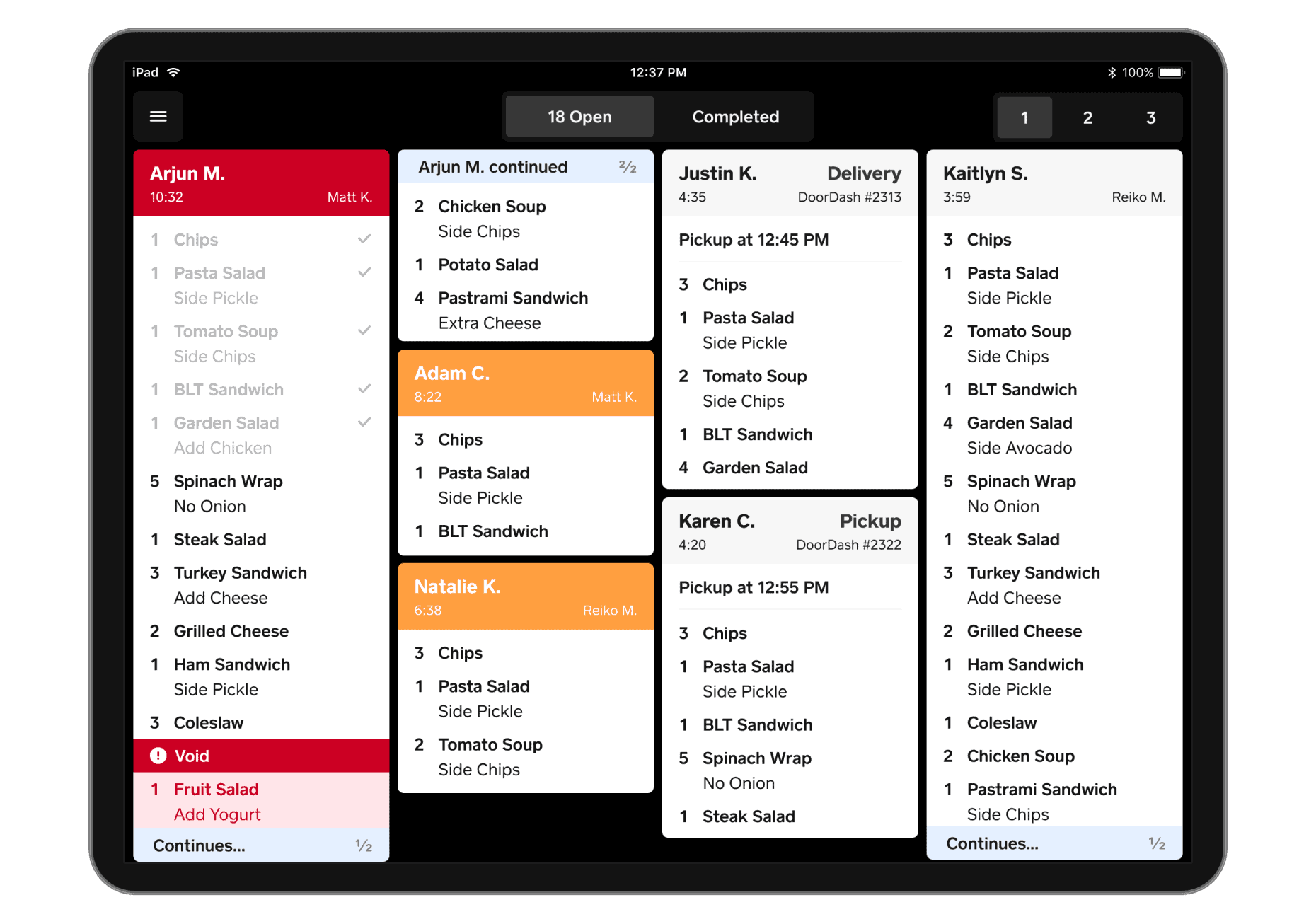 square kds tickets on ipad