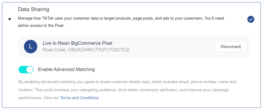 BigCommerce TikTok pixel