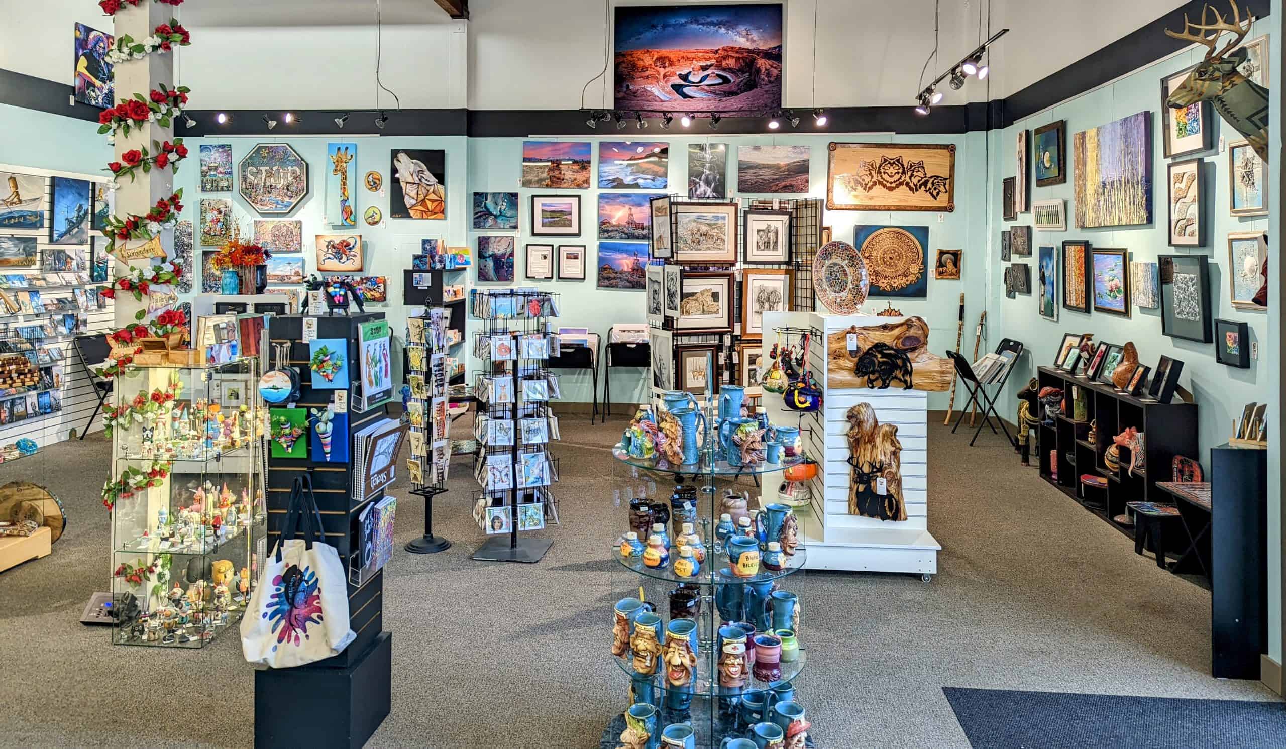 A view of the artwork on display at the Art-O-Maddic gallery in Canby, Ore.