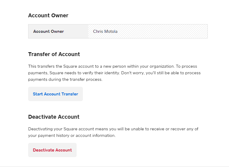 How To Delete Your Square Account - Step 1