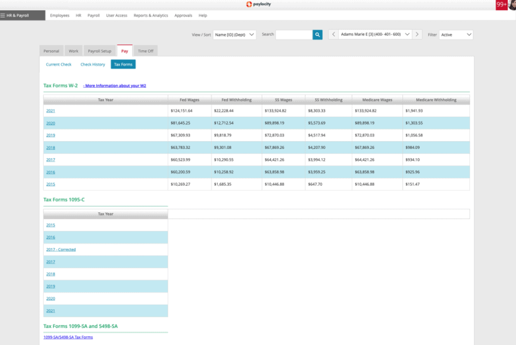 paylocity payroll taxes