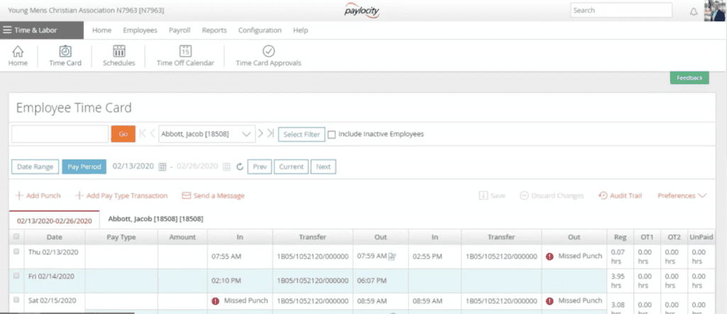 paylocity time tracking