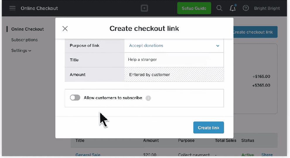 subscription platform on Square