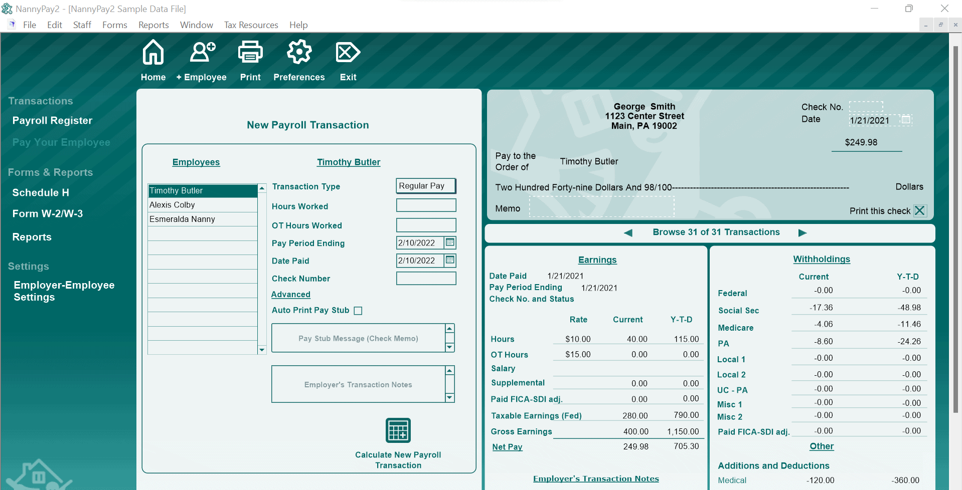 nannypay dashboard