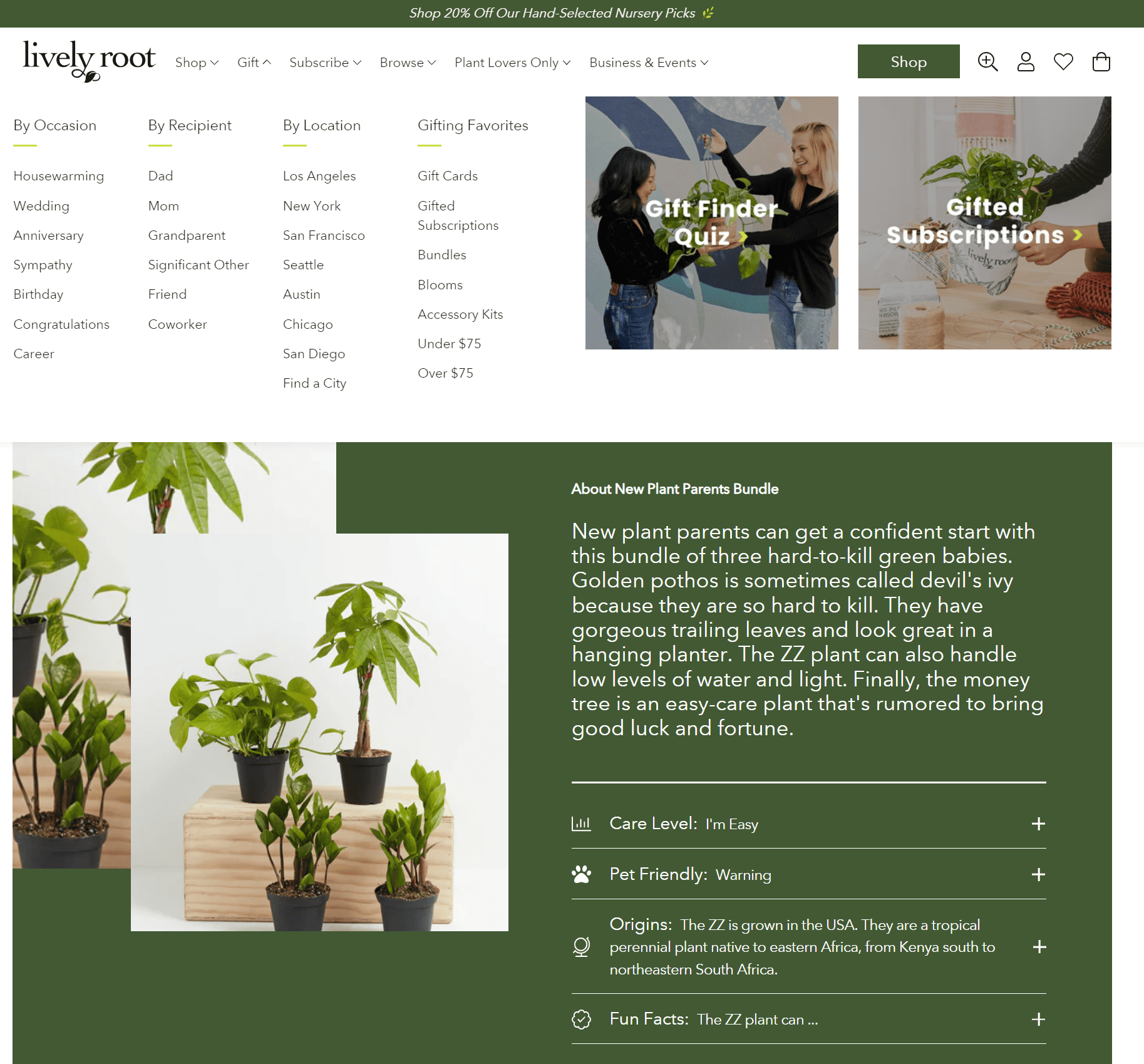 Shopify garden center online store