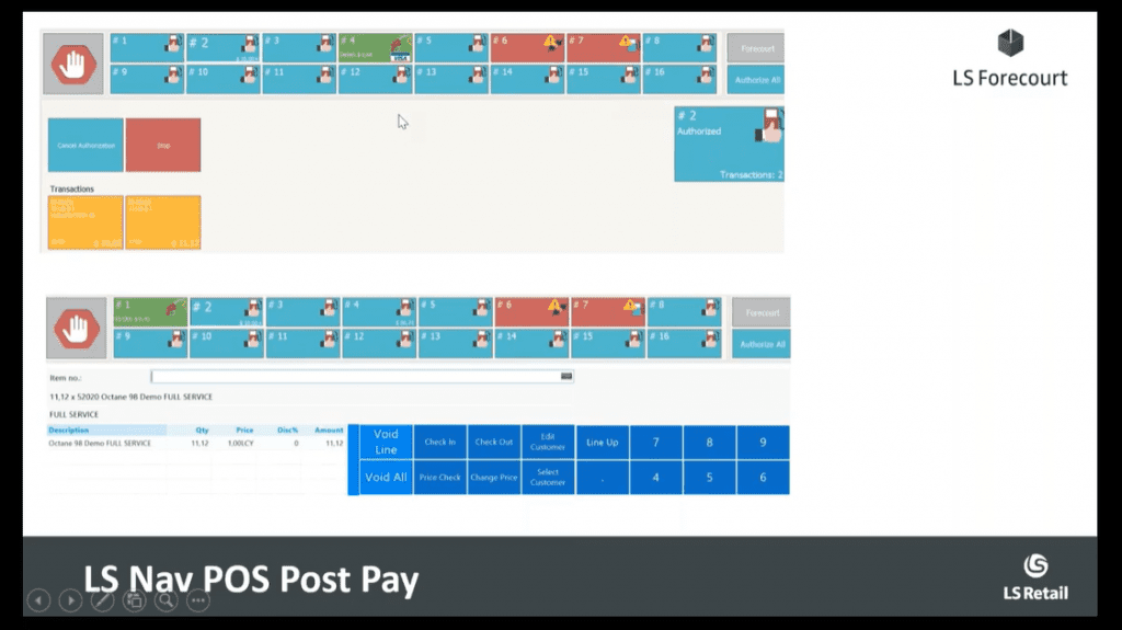 LS Retail gas station POS system.