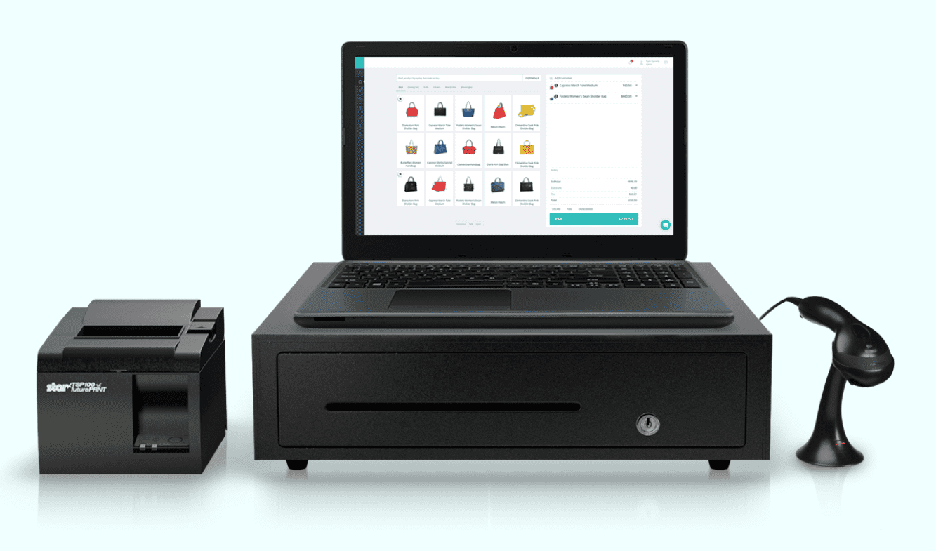 Receipt printer, cash drawer, Hike POS on Mac, barcode scanner