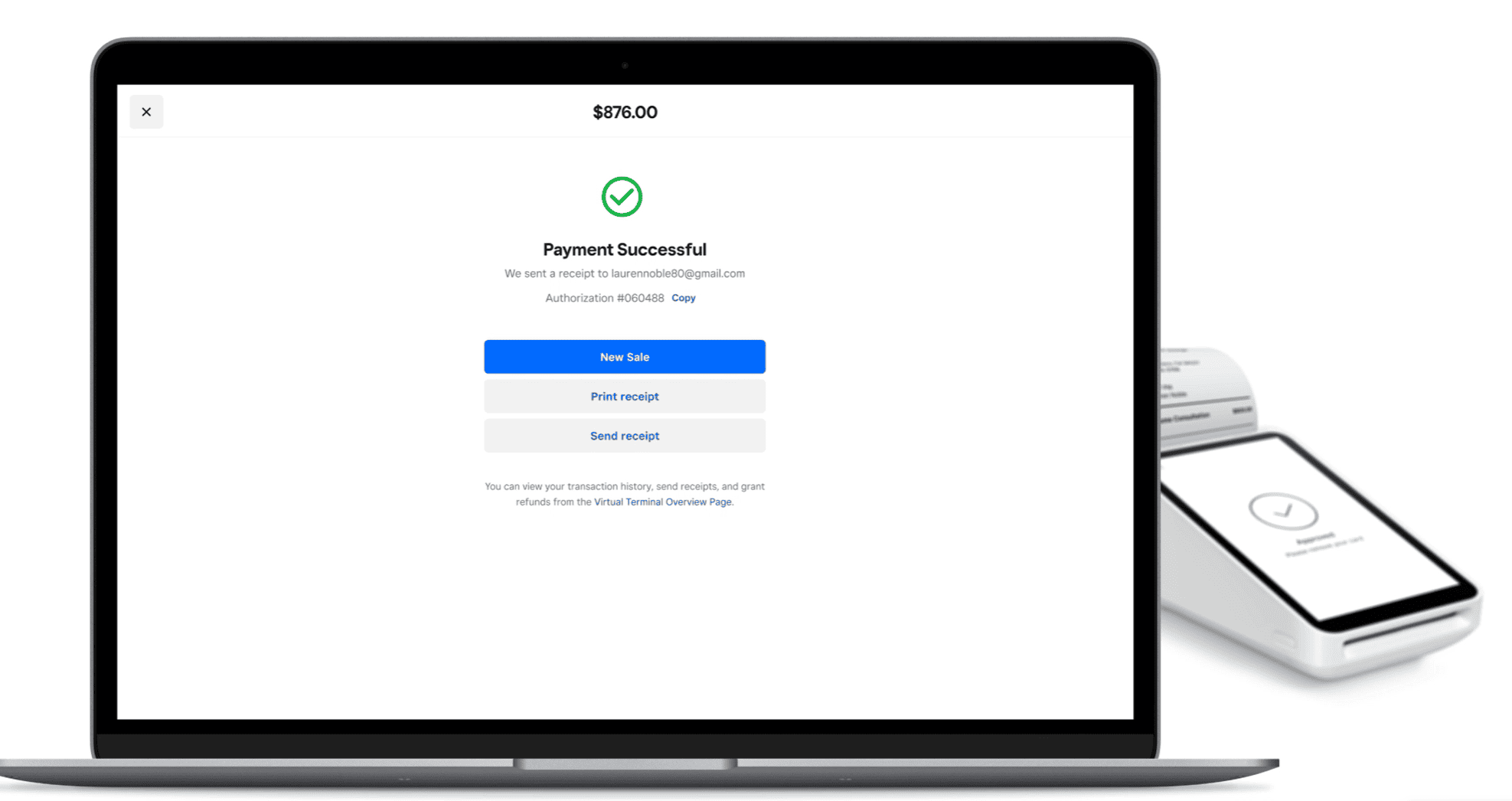 Square POS on Mac with connected Square Terminal card reader