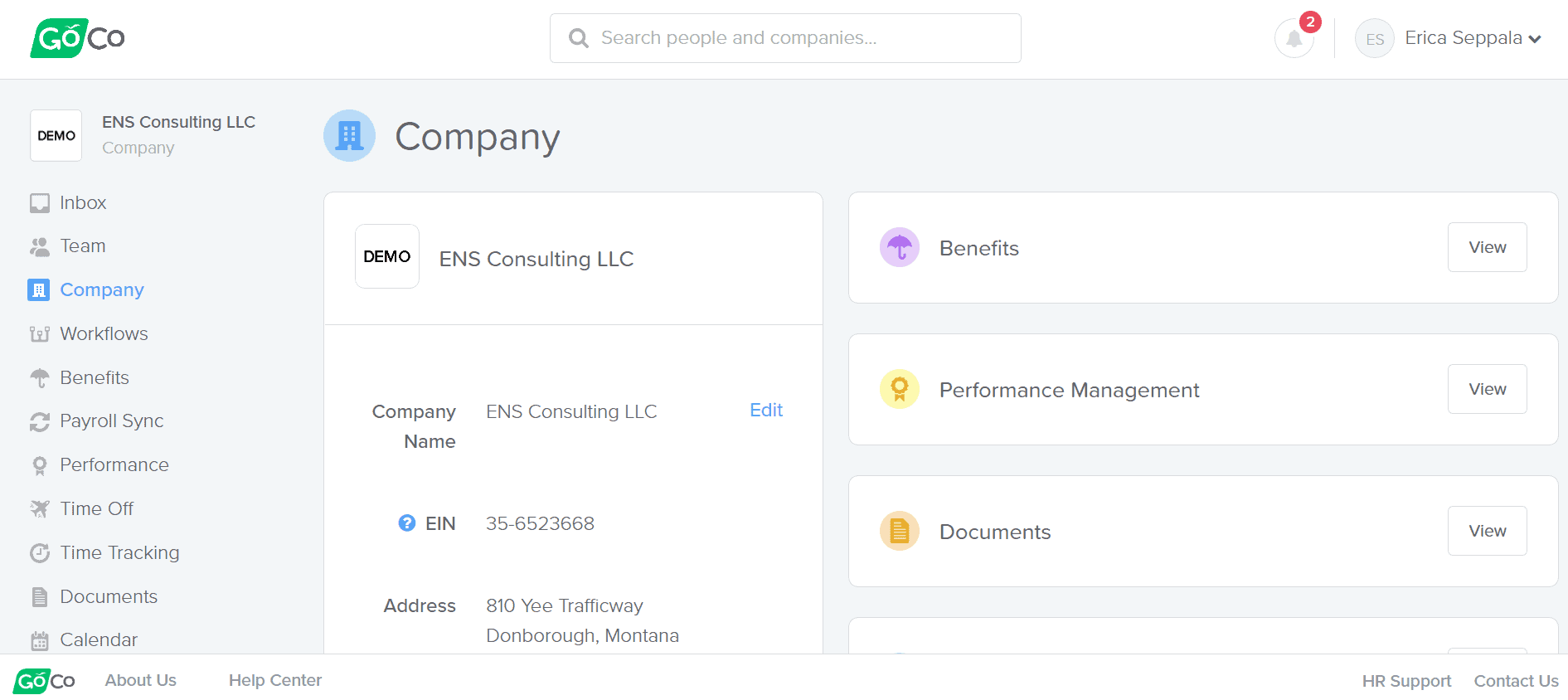 GoCo employee onboarding software dashboard