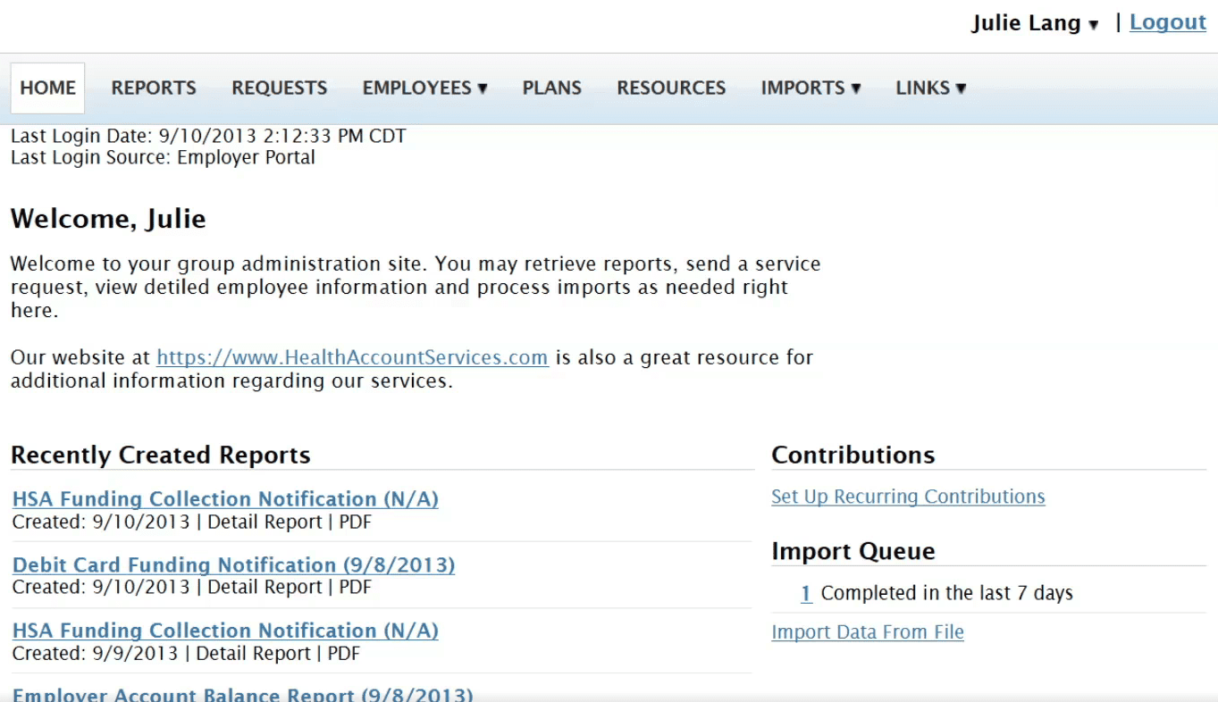 HRC Total Solutions employee onboarding software dashboard