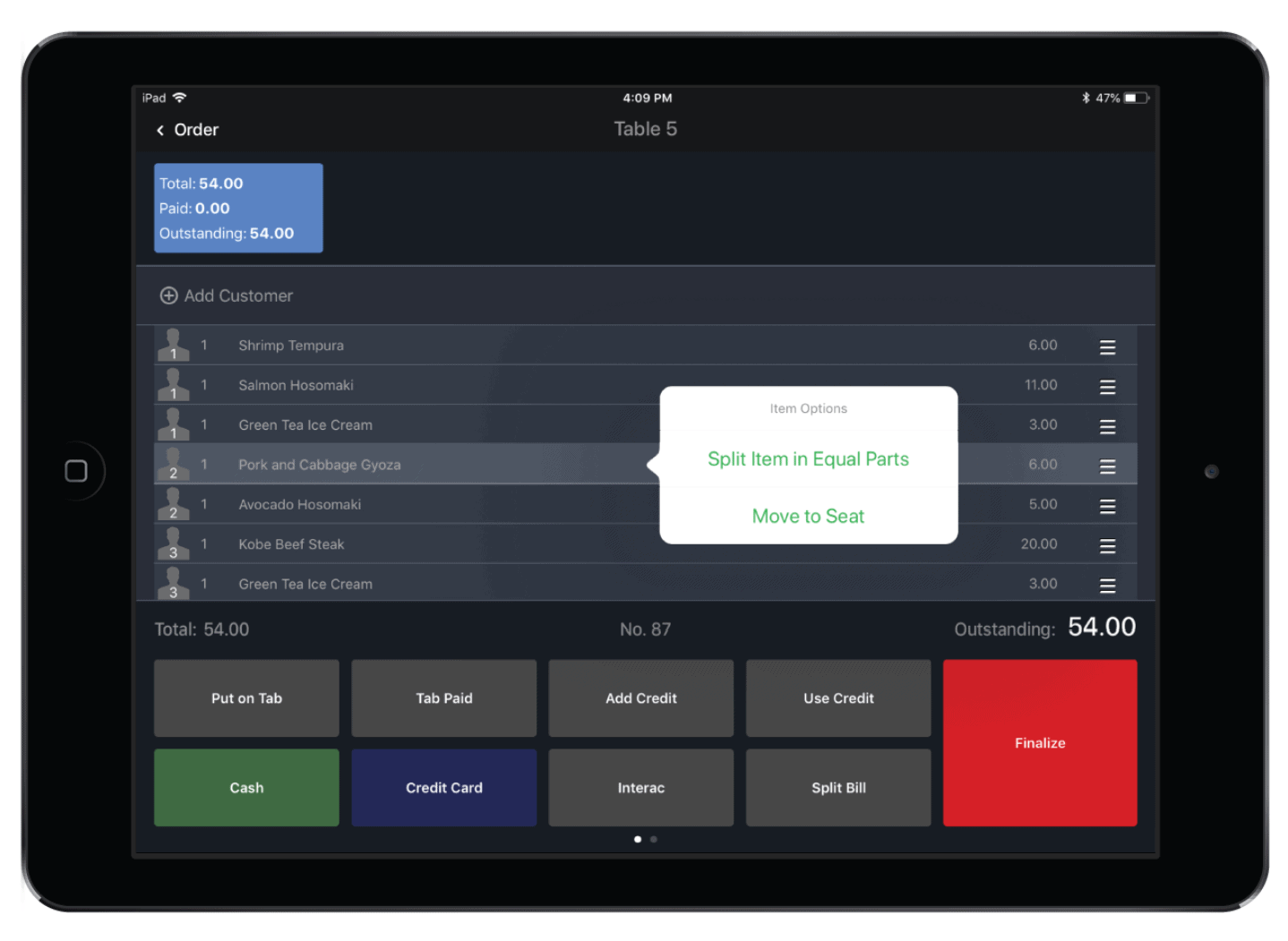 Lightspeed Restaurant mobile restaurant POS system