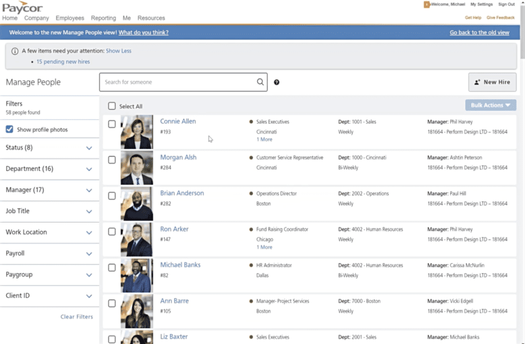 Paycor people management
